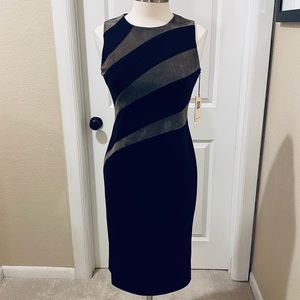 Ivanka Trump Black & Brown Sleeveless Dress size 8